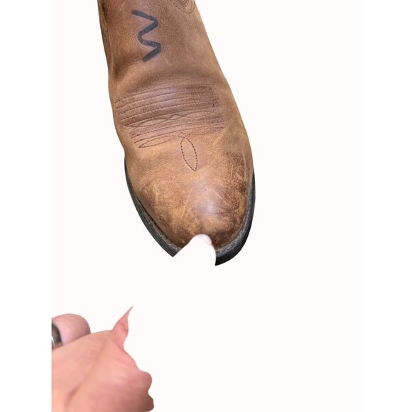 Ariat men’s brown leather western boots shoes 8B SKU 5548 main image 9